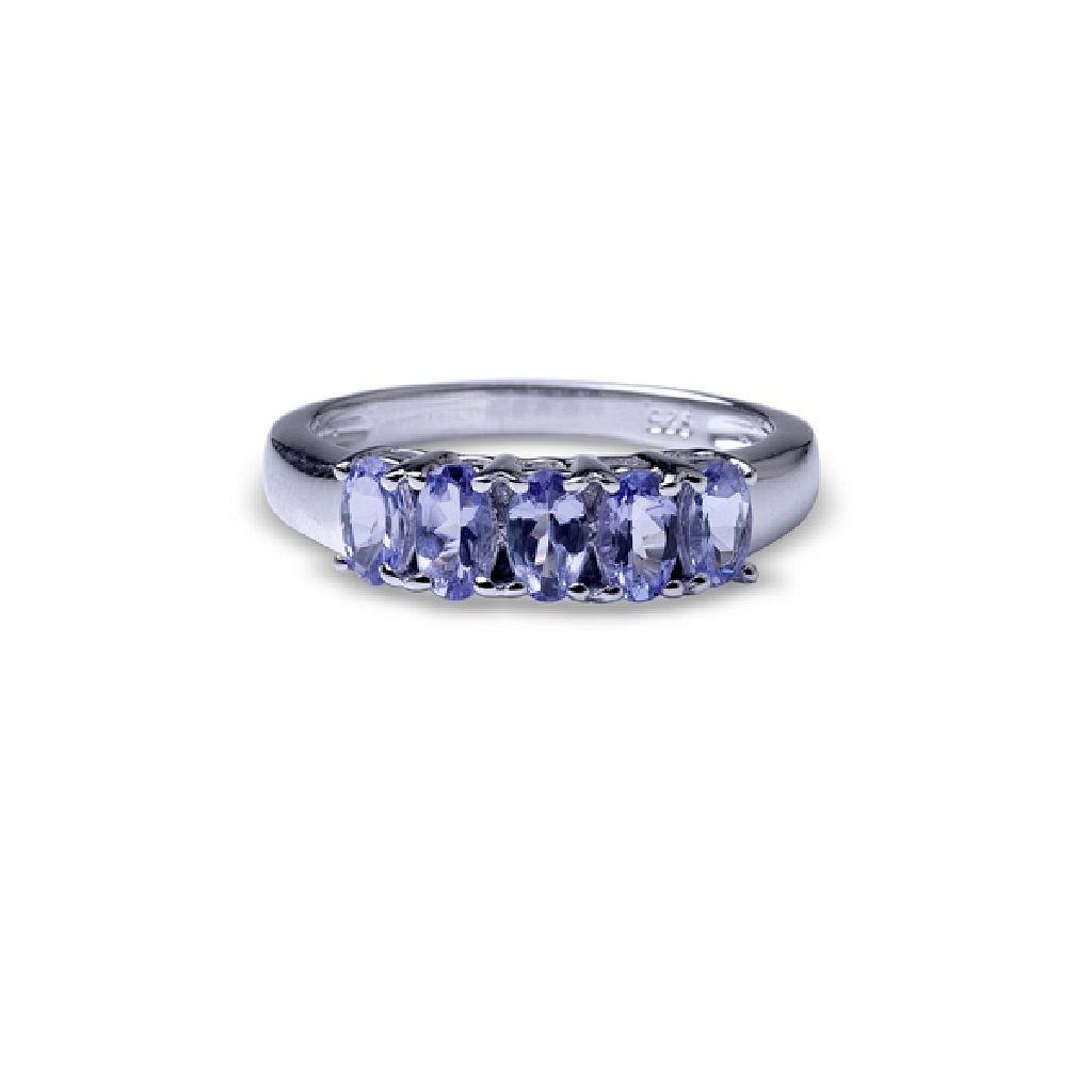 APP: 1.9k 1.35CT Oval Cut Tanzanite And Platinum Over Sterling Silver Ring: Gov. File: 88284 1.35CT Oval Cut Tanzanite And Platinum Over Sterling Silver Ring Retail Replacement Value: $1.9K Asset Type: Sterling Silver Ring Shipping: $19.95
