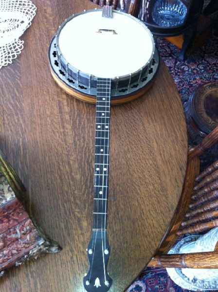 Antique Hand Painted Folk Art Banjo May-Bell: Antique Hand Painted Folk Art Banjo May-Bell - Thank you for viewing this Item. We hope that you are successful in your bidding. For over 30 years we have given the best possible customer service to o