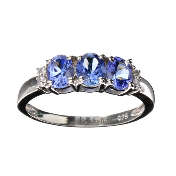 APP: 1.6k 1.25CT Tanzanite And Colorless Quartz Platinum Over Sterling Silver Ring: Gov. File: 91645 1.25CT Tanzanite And Colorless Quartz Platinum Over Sterling Silver Ring Retail Replacement Value: $1.6K Asset Type: Sterling Silver Ring Shipping: $19.95