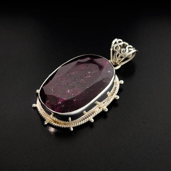 APP: 24k 64.30CT Ruby & Sterling Silver Pendant: 64.30CT Ruby and Sterling Silver Pendant - Appraisal Value: $23.9K - Bid with utmost confidence from GovernmentAuction.com. We have been in business for over 35 years, and pride ourselves on perfect c