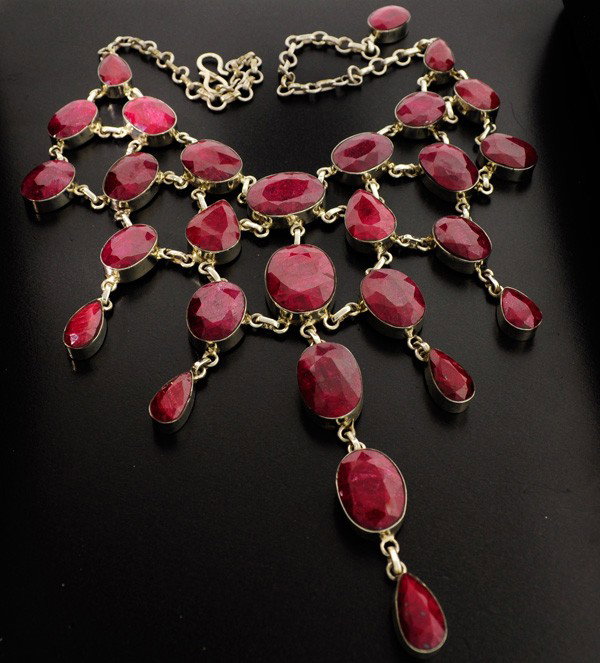 APP: 74.8k 383.46CT Ruby & Sterling Silver Necklace: 383.46CT Ruby and Sterling Silver Necklace - Appraisal Value: $74.8K - Bid with utmost confidence from GovernmentAuction.com. We have been in business for over 35 years, and pride ourselves on perfect