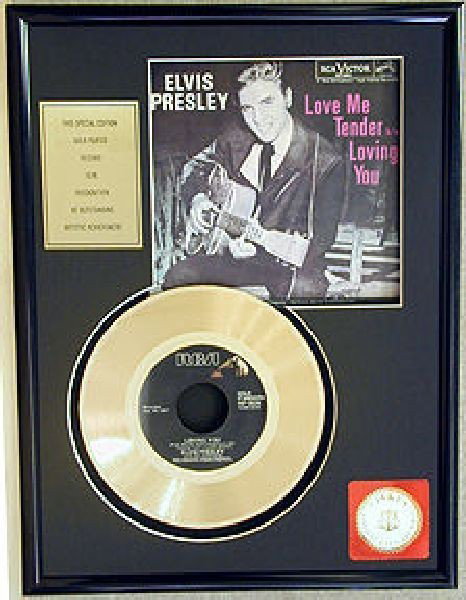 ELVIS PRESLEY "Love Me Tender" Gold Record: ELVIS PRESLEY "Love Me Tender" - Bid with utmost confidence from GovernmentAuction.com. We have been in business for over 35 years, and pride ourselves on perfect customer service.