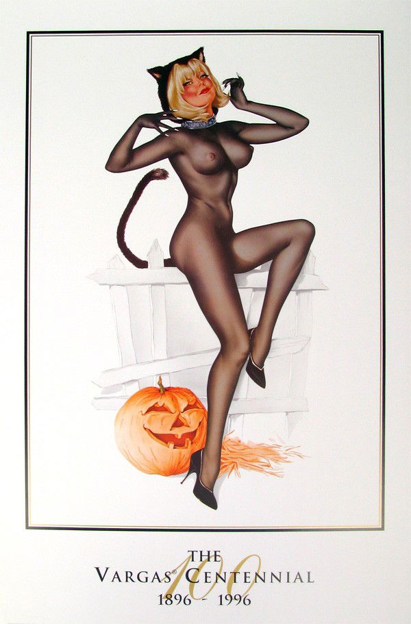 Alberto Vargas - Trick or Treat, Print 36'''' x 24'''': Alberto Vargas - Trick or Treat, Print 36" x 24" - Thank you for viewing this Item. We hope that you are successful in your bidding. For over 30 years we have given the best possible customer service