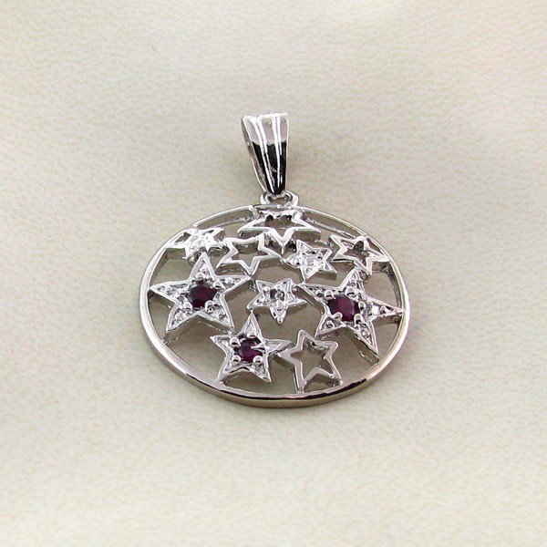 APP: 1k 0CT Ruby w/Diamond & Plat Sterl Silver Pendant: 0.22CT Ruby W/ Diamond and Platinum Overlay Sterling Silver Pendant - Appraisal Value: $1.0K - Bid with utmost confidence from GovernmentAuction.com. We have been in business for over 35 years, and pr