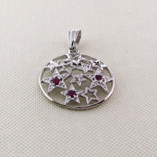 APP: 1k 0CT Ruby w/Diamond & Plat Sterl Silver Pendant: 0.26CT Ruby W/Diamond and Platinum Overlay Sterling Silver Pendant - Appraisal Value: $1.2K - Bid with utmost confidence from GovernmentAuction.com. We have been in business for over 35 years, and pri