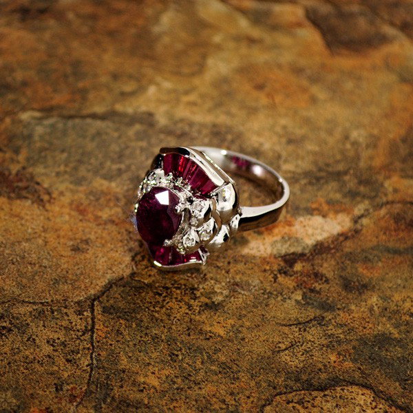APP: 5k 2CTRuby Platinum Overlay Sterling Silver Ring: 2.42CT Ruby Platinum Overlay Sterling Silver Ring - Appraisal Value: $4.9K - Bid with utmost confidence from GovernmentAuction.com. We have been in business for over 35 years, and pride ourselves on p