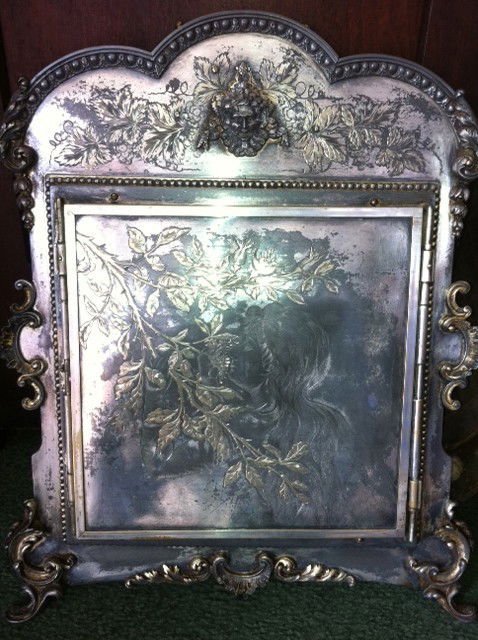 Decorative Silver Art Nouveau 3-Way Mirror: Decorative Silver Art Nouveau 3-Way Mirror - Thank you for viewing this Item. We hope that you are successful in your bidding. For over 30 years we have given the best possible customer service to