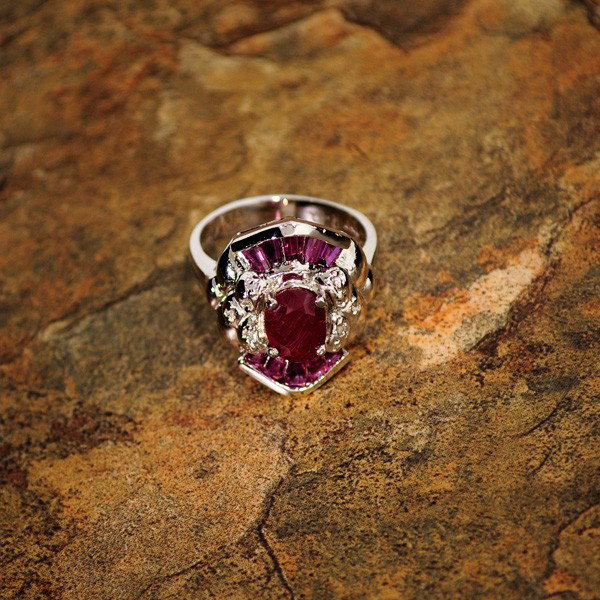 APP: 5k 2CTRuby Platinum Overlay Sterling Silver Ring: 2.83CT Ruby Platinum Overlay Sterling Silver Ring - Appraisal Value: $4.9K - Bid with utmost confidence from GovernmentAuction.com. We have been in business for over 35 years, and pride ourselves on p