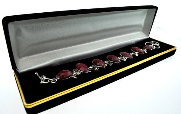APP: 14.8k 52.28CT Ruby & Sterling Silver Bracelet: 52.28CT Ruby and Sterling Silver Bracelet - Appraisal Value: $14.7K - Bid with utmost confidence from GovernmentAuction.com. We have been in business for over 35 years, and pride ourselves on perfect 