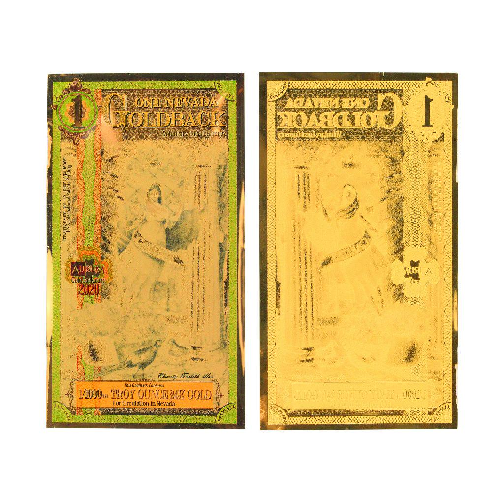 $1 Rare 24K 1/1000 Troy Ounce Gold Aurum Nevada Goldback Note - Great Investment: Gov. File: C-91350 $1 Rare 24K 1/1000 Troy Ounce Gold Aurum Nevada Goldback Note - Great Investment Asset Type: Paper Money Shipping: $9.95