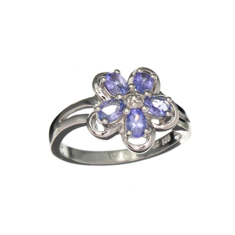 APP: 1.5k Fine Jewelry 0.50CT Tanzanite And Diamond Platinum Over Sterling Silver Ring: Gov. File: H-10398 Fine Jewelry 0.50CT Tanzanite And Diamond Platinum Over Sterling Silver Ring Retail Replacement Value: $1.5K Asset Type: Sterling Silver Ring Shipping: $19.95