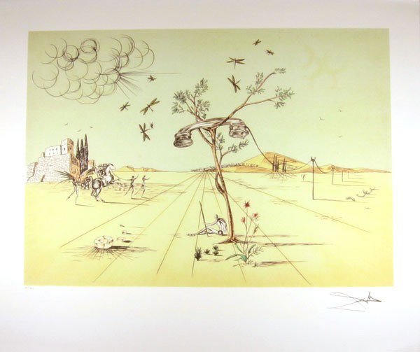 SALVADOR DALI Telephone Print, Limited Edition: SALVADOR DALI: Telephone Print - Bid with utmost confidence from GovernmentAuction.com. We have been in business for over 35 years, and pride ourselves on perfect customer service.