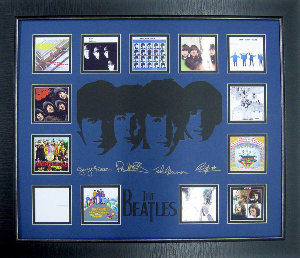 *Rare The Beatles Album Covers Museum Framed Collage - Plate Signed (Vault_BA): Gov. File: M-19033 *Rare The Beatles Album Covers Museum Framed Collage - Plate Signed Asset Type: CollectableShipping: $39.95. Item may be pick up only, or require additional shipping charges due to