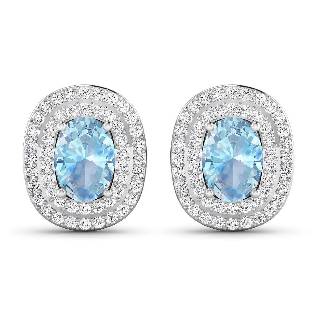 *14KT White Gold 1.02CT Oval Cut Aquamarine and White Diamond Earrings (Vault_Q): Gov. File: K-13490 *14KT White Gold 1.02CT Oval Cut Aquamarine and White Diamond Earrings (Vault_Q) (QE11318WD-14KW-SM-AQ) Retail Replacement Value:$7.0KAsset Type: 14KT EarringsShipping: $19.95