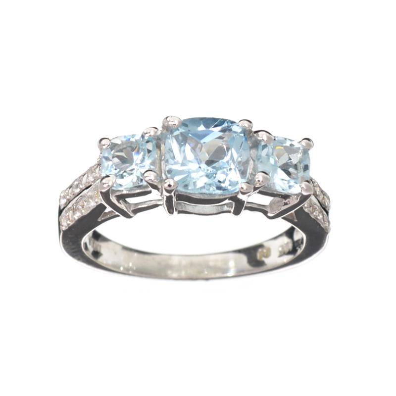 Fine Jewelry 1.20CT Violet Blue Tanzanite And Colorless Topaz Platinum Over Sterling Silver Ring: Gov. File: H-16056 Fine Jewelry 1.20CT Violet Blue Tanzanite And Colorless Topaz Platinum Over Sterling Silver Ring Retail Replacement Value: $1.4K Asset Type: Sterling Silver Ring Shipping: $19.95