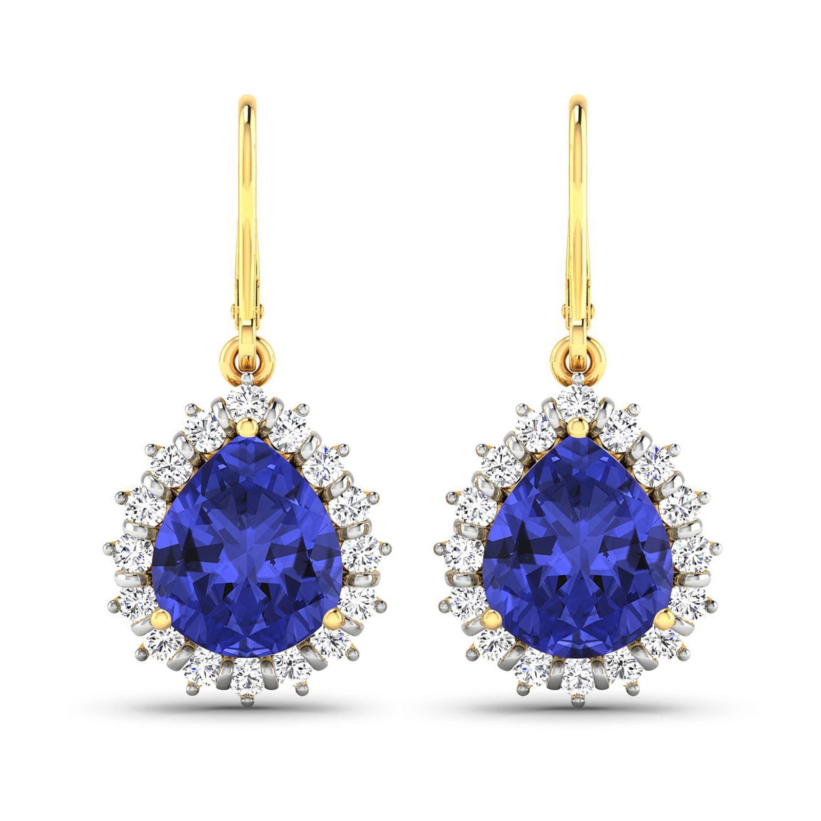 *14KT Yellow Gold 2.88CT Pear Cut Tanzanite and White Diamond Earrings (Vault_Q): Gov. File: K-16041 *14KT Yellow Gold 2.88CT Pear Cut Tanzanite and White Diamond Earrings (Vault_Q) (QE11303WD-14KY-SM-TAN) Retail Replacement Value:$12.6KAsset Type: 14KT EarringsShipping: $19.95