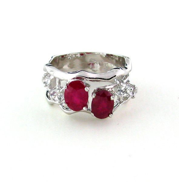 APP: 4k 2CTRuby w/Clear topaz & Sterling Silver Ring: 2.18CT Ruby W/ Clear topaz and Sterling Silver Ring - Appraisal Value: $4.1K - Bid with utmost confidence from GovernmentAuction.com. We have been in business for over 35 years, and pride ourselves on