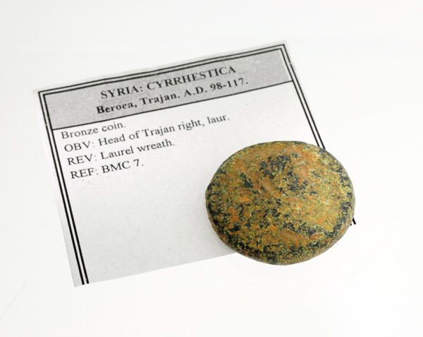98-117 AD Syria Cyrrhestica Beroea Trajan Coin: 98-117 AD Syria Cyrrhestica Beroea Trajan Coin - Bid with utmost confidence from GovernmentAuction.com. We have been in business for over 35 years, and pride ourselves on perfect customer service.