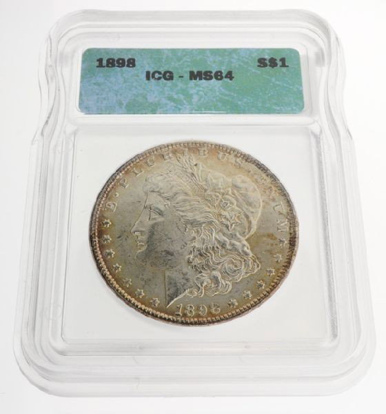 1898 U.S. Morgan Silver Dollar Coin - Investment: 1898 U.S. Morgan Silver Dollar Coin - Bid with utmost confidence from GovernmentAuction.com. We have been in business for over 35 years, and pride ourselves on perfect customer service.