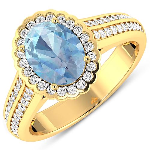 14K Yellow Gold 1.21CT Oval Cut Aquamarine and White Diamond Ring (Vault_Q) (QR24206WD-14KY-SM-AQ): Gov. File: H-71248 14K Yellow Gold 1.21CT Oval Cut Aquamarine and White Diamond Ring (Vault_Q) (QR24206WD-14KY-SM-AQ) Retail Replacement Value: $7.2K Asset Type: 14KT RingShipping: $19.95