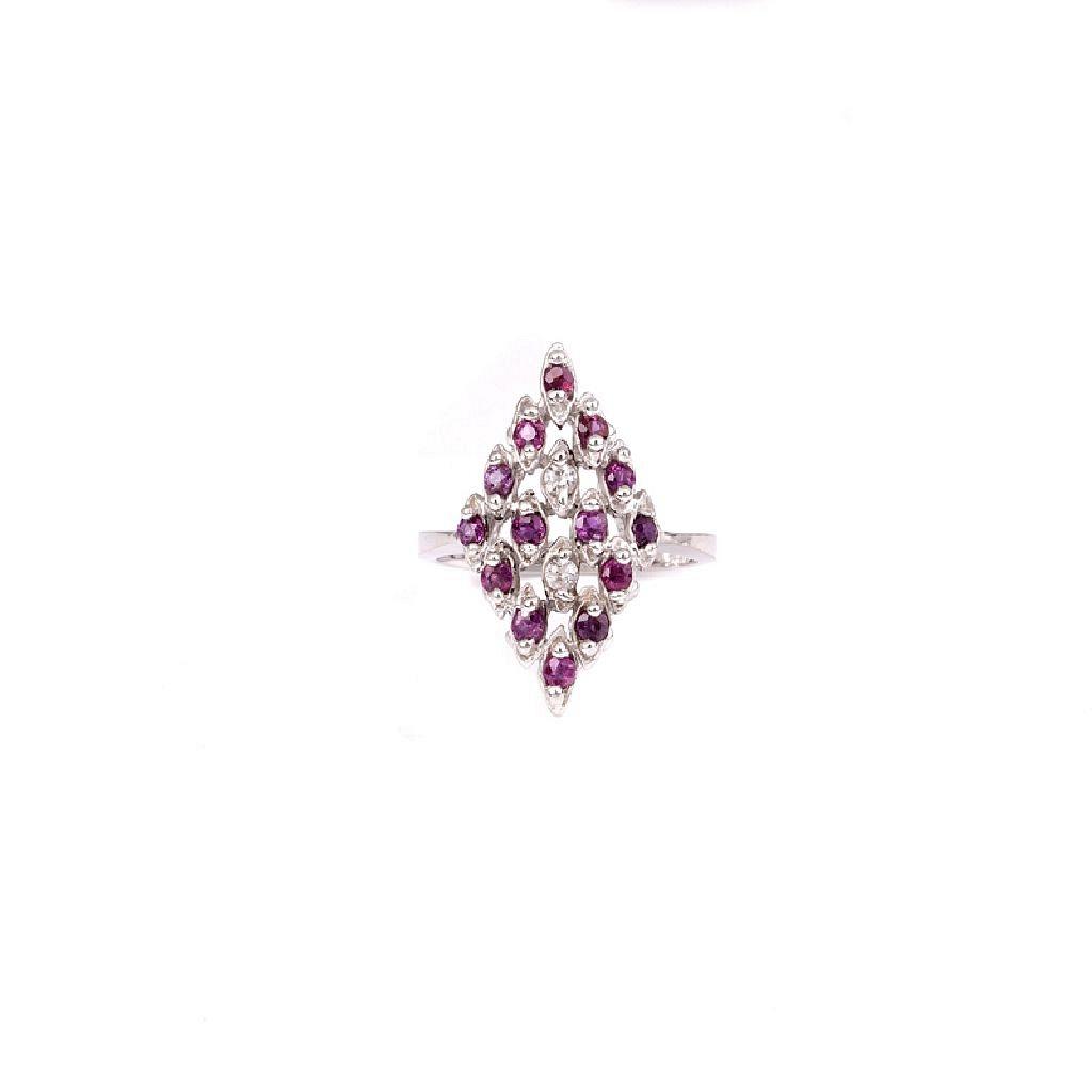 0.50CT Round Cut Ruby And Topaz Platinum Over Sterling Silver Ring: Gov. File: H-00238 0.50CT Round Cut Ruby And Topaz Platinum Over Sterling Silver Ring Retail Replacement Value: $1.1K Asset Type: Sterling Silver Ring Shipping: $19.95
