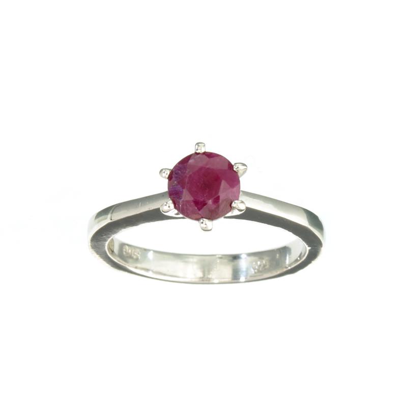 1.00CT Round Cut Ruby And Sterling Silver Ring: Gov. File: K-08007 1.00CT Round Cut Ruby And Sterling Silver Ring Retail Replacement Value:$1.4K Asset Type: Sterling Silver Ring Shipping: $19.95