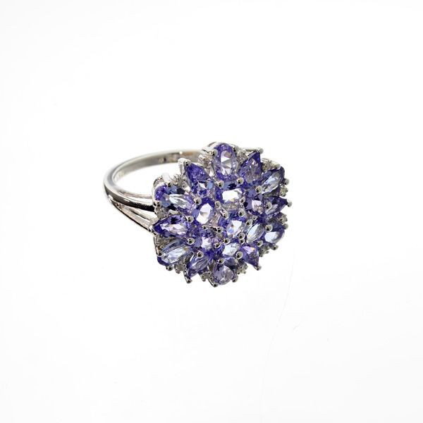 APP: 4k 4CT Tanzanite & Diamond Overlaid Silver Ring: 4.13CT Tanzanite and Diamond Platinum Overlayed Sterling Silver Ring - Appraisal Value: $4.1K - Bid with utmost confidence from GovernmentAuction.com. We have been in business for over 35 years, and p