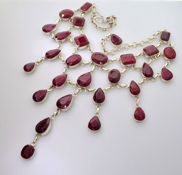APP: 45.5k 329.23CT Ruby & Sterling Silver Necklace: 329.23CT Ruby and Sterling Silver Necklace - Appraisal Value: $45.5K - Bid with utmost confidence from GovernmentAuction.com. We have been in business for over 35 years, and pride ourselves on perfect