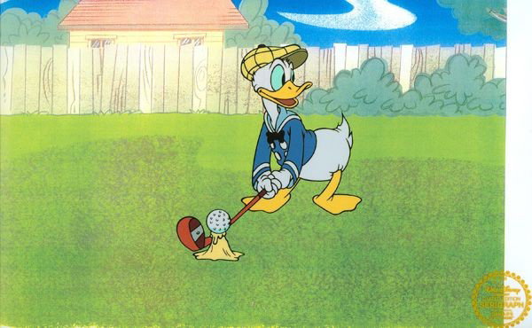 Disney Cel, Donald Duck Playing Golf w/Certificate: Walt Disney Serigraph, Cell , Donald Duck Playing Golf W/ Certificate Of Autentecity - Bid with utmost confidence from GovernmentAuction.com. We have been in business for over 35 years, and pride ours