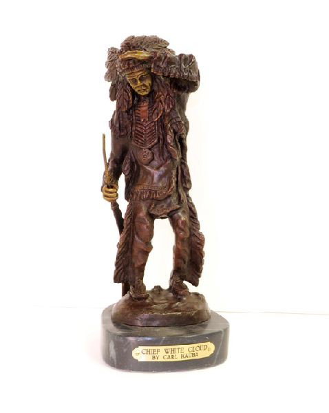 Chief White Cloud - By .Carl kauba - Bronze Reissue: Chief White Cloud - By .Carl kauba - Bronze Reissue - Bid with utmost confidence from GovernmentAuction.com. We have been in business for over 35 years, and pride ourselves on perfect customer service