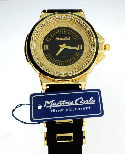 Montres Carlo (Black Band, w/Gold Color) Men's Watch: Montres Carlo ( Black Band, W/ Gold Color, Water Resistant) Men's Watch - Bid with utmost confidence from GovernmentAuction.com. We have been in business for over 35 years, and pride ourselves on perf