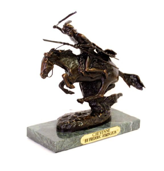 Cheyenne- By Frederic Remington- Bronze Reissue: Cheyenne- By Frederic Remington- Bronze Reissue - Bid with utmost confidence from GovernmentAuction.com. We have been in business for over 35 years, and pride ourselves on perfect customer service.