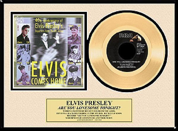 ELVIS PRESLEY "Are You Lonesome Tonight" Gold Record : ELVIS PRESLEY "Are You Lonesome Tonight" - Bid with utmost confidence from GovernmentAuction.com. We have been in business for over 35 years, and pride ourselves on perfect customer service.