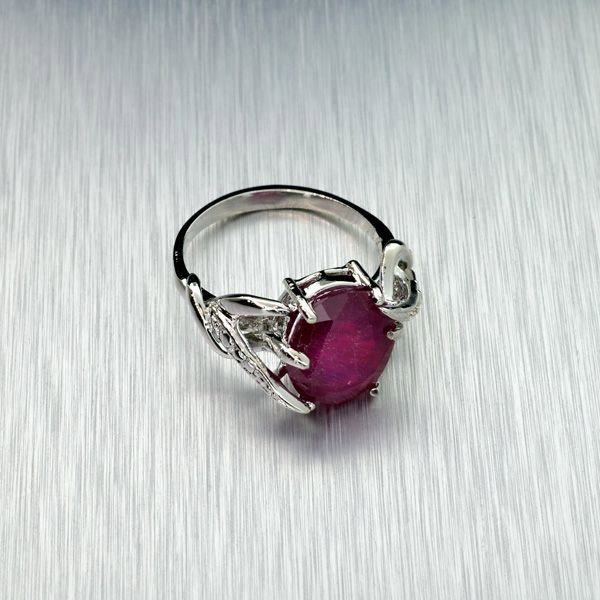 APP: 9k 6.71CT Ruby & Sterling Silver Ring: 6.71CT Ruby and Sterling Silver Ring - Appraisal Value: $9.0K