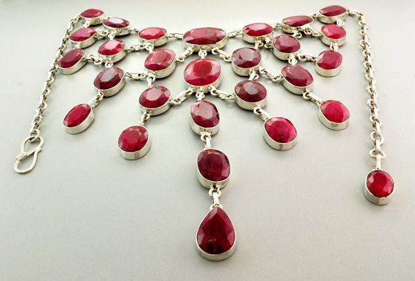 APP: 55.3k 410.09CT Ruby & Sterling Silver Necklace: 410.09CT Ruby and Sterling Silver Necklace - Appraisal Value: $55.2K . <