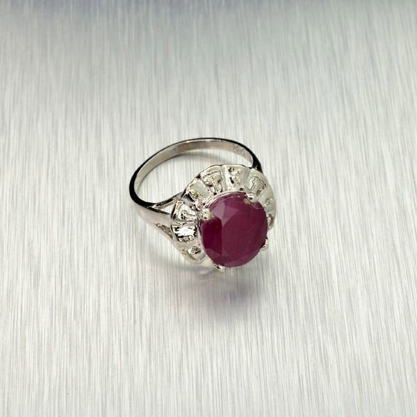 APP: 7.7k 6.38CT Ruby & Sterling Silver Ring: 6.38CT Ruby and Sterling Silver Ring - Appraisal Value: $7.6K