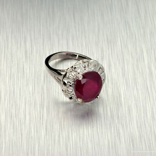 APP: 8.6k 6.37CT Ruby & Sterling Silver Ring: 6.37CT Ruby and Sterling Silver Ring - Appraisal Value: $8.5K