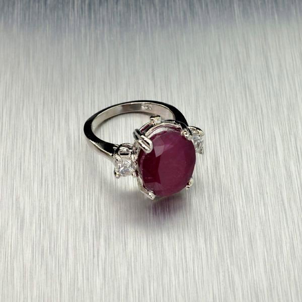 APP: 13.3k 13.49CT Ruby & Sterling Silver Ring: 13.49CT Ruby and Sterling Silver Ring - Appraisal Value: $13.3K