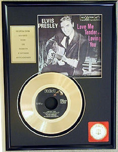 ELVIS PRESLEY "Love Me Tender" Gold Record: ELVIS PRESLEY "Love Me Tender" <