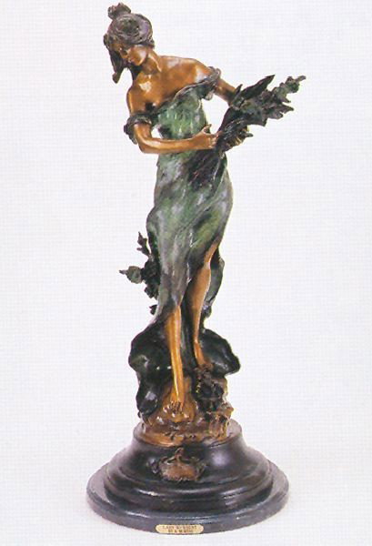 Reissue "Lady with Wheat" Bronze by A. Moreau: Reissue Lady with Wheat Bronze by A. Moreau - 40 inches High x 16 inches Long - Thank you for viewing this Item. We hope that you are successful in your bidding. For over 30 years we have given the be