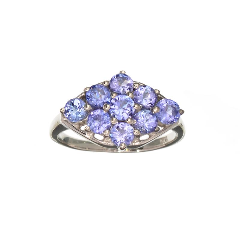 1.80CT Round Cut Tanzanite And Sterling Silver Cluster Ring: Gov. File: H-20809 1.80CT Round Cut Tanzanite And Sterling Silver Cluster Ring Retail Replacement Value: $1.6K Asset Type: Sterling Silver Ring Shipping: $19.95
