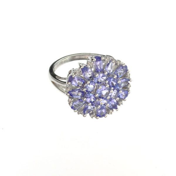 APP: 4k 3CT Tanzanite & Diamond Plat Sterl Silver Ring: 3.44CT Tanzanite and Diamond Platinum Overlay Sterling Silver Ring - Appraisal Value: $4.1K - Bid with utmost confidence from GovernmentAuction.com. We have been in business for over 35 years, and pri