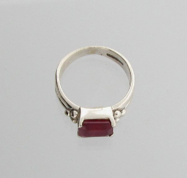 APP: 3.7k Sebastian 3.41CT Ruby & Sterling Silver Ring: Designer Sebastian 3.41CT Ruby and Sterling Silver Ring - Appraisal Value: $3.6K