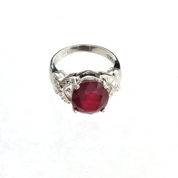 APP: 8k 5.95CT Ruby & Sterling Silver Ring: 5.95CT Ruby and Sterling Silver Ring - Appraisal Value: $8.0K