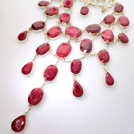APP: 67.6k 499.65CT Ruby & Sterling Silver Necklace: 499.65CT Ruby and Sterling Silver Necklace - Appraisal Value: $67.5K