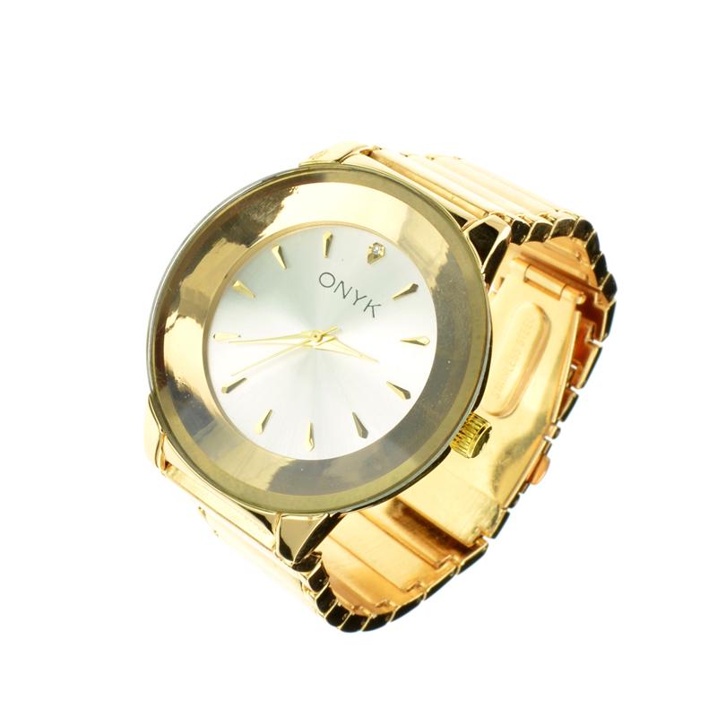 New Onyk Stainless Steel Back Water Resistant Quartz Movement Watch: Gov. File: H-12815 New Onyk Stainless Steel Back Water Resistant Quartz Movement Watch Asset Type: Onyk WatchShipping: $19.95
