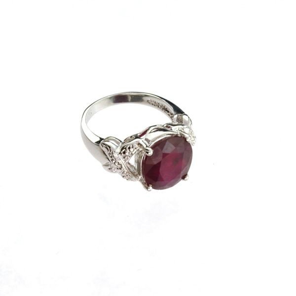 APP: 6.7k 4.96CT Ruby & Sterling Silver Ring: 4.96CT Ruby and Sterling Silver Ring - Appraisal Value: $6.7K