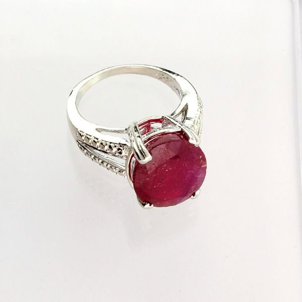 APP: 7.1k 9.69CT Ruby & Sterling Silver Ring: 9.69CT Ruby and Sterling Silver Ring - Appraisal Value: $7.0K