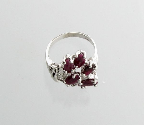 APP: 3k 2.40CT Marquise Cut Ruby & Sterling Silver Ring: 2.40CT Marquise Cut Ruby and Sterling Silver Ring - Appraisal Value: $3.7K