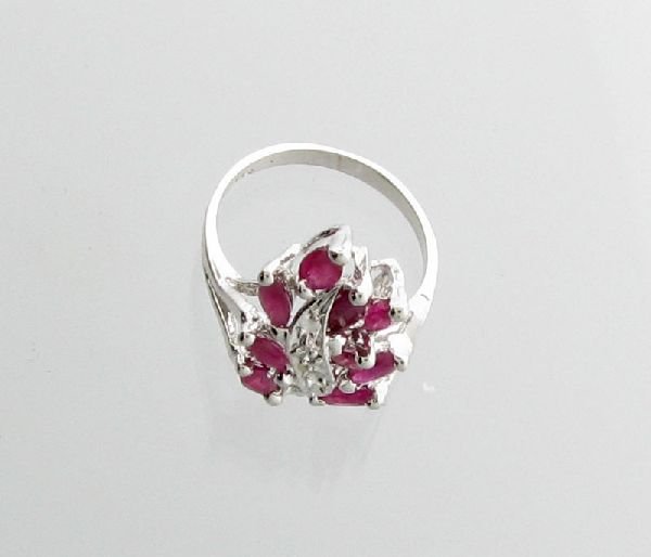 APP: 2k 1.23CT Marquise Cut Ruby & Sterling Silver Ring: 1.23CT Marquise Cut Ruby and Sterling Silver Ring - Appraisal Value: $2.0K